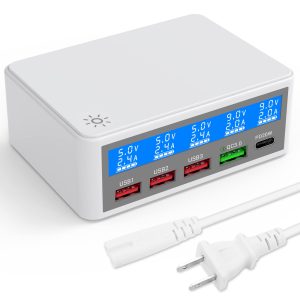 Smart USB Charger 5 USB Port With Smart LCD Display 20W 618